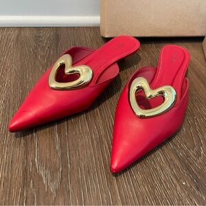 MAEVE HEART MULE HEELS